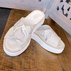 Franco Sarto White Espadrille Sandals